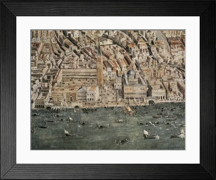 Framed Print : Venice (17th c. ). Detail of Saint Marks Square Framed Print : Venice (17th c. ). Detail of Saint Marks Square