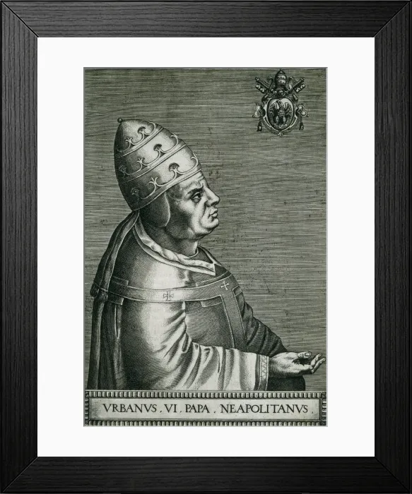Framed Print : URBAN VI (1318-1389). Xylography. SPAIN. Madrid Framed Print : URBAN VI (1318-1389). Xylography. SPAIN. Madrid