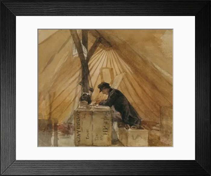 Framed Print : FORTUNY, Mariano (1838-1874). Our tent. Work Framed Print : FORTUNY, Mariano (1838-1874). Our tent. Work