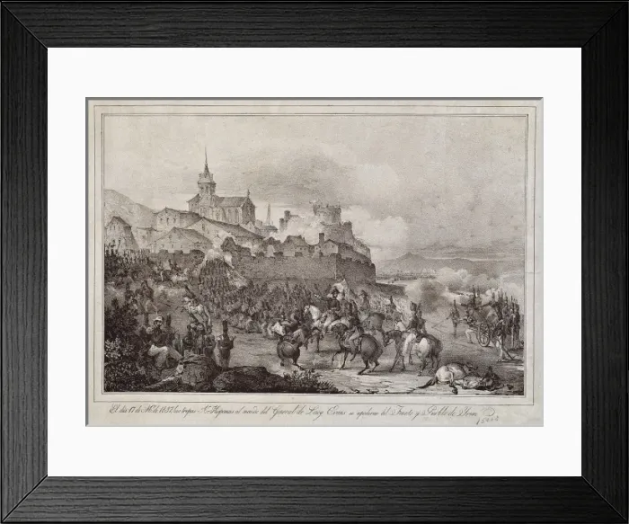 Framed Print : Spain. First Carlist War. Siege and conquest