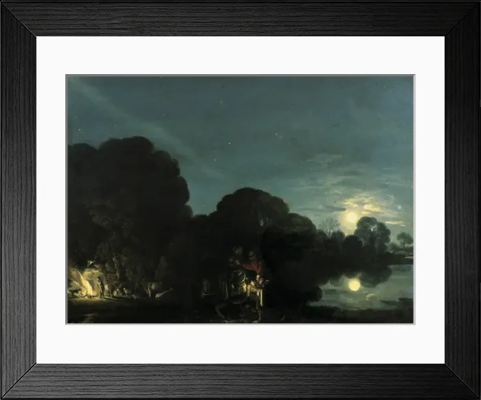 Framed Print : ELSHEIMER, Adam (1578-1610). The Flight into