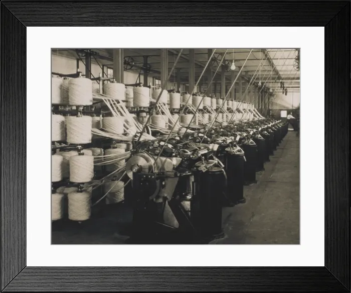 Framed Print : SPAIN. Sabadell. Interior of the textile factory Framed Print : SPAIN. Sabadell. Interior of the textile factory