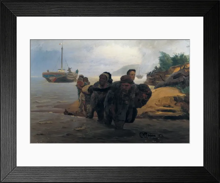 Framed Print : Repin, Ilya Yefimovich (1844-1930). Barge Haulers Framed Print : Repin, Ilya Yefimovich (1844-1930). Barge Haulers