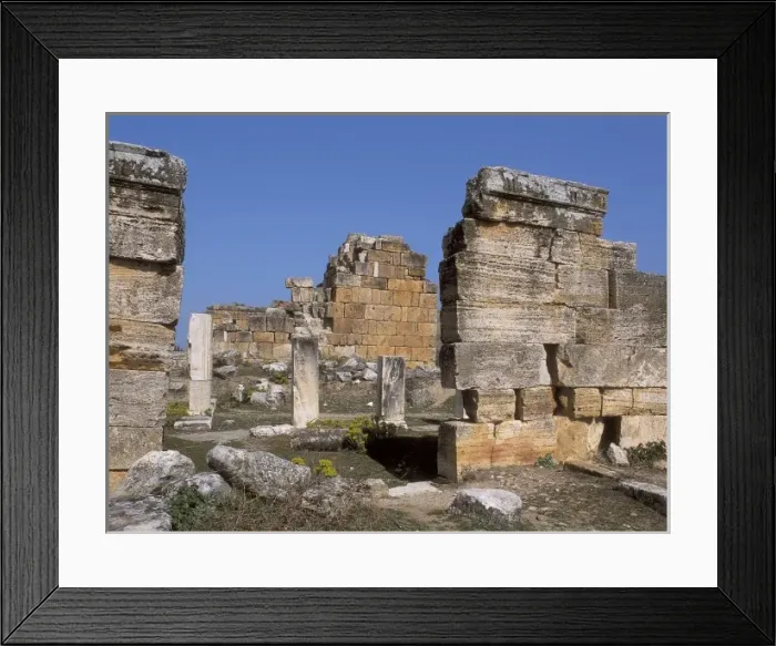 Framed Print : TURKEY. WEST ANATOLIA. DENIZLI. Hierapolis. Temple Framed Print : TURKEY. WEST ANATOLIA. DENIZLI. Hierapolis. Temple