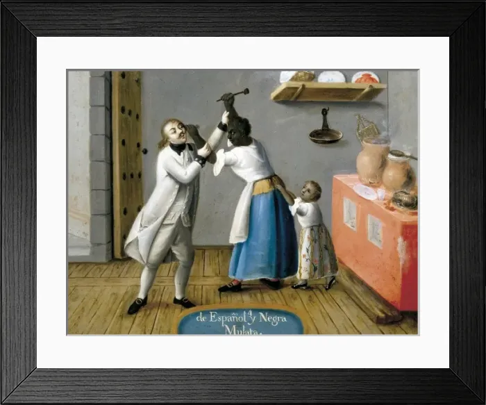 Framed Print : De Espay Negra, Mulata. ;De Espay Negra Framed Print : De Espay Negra, Mulata. ;De Espay Negra