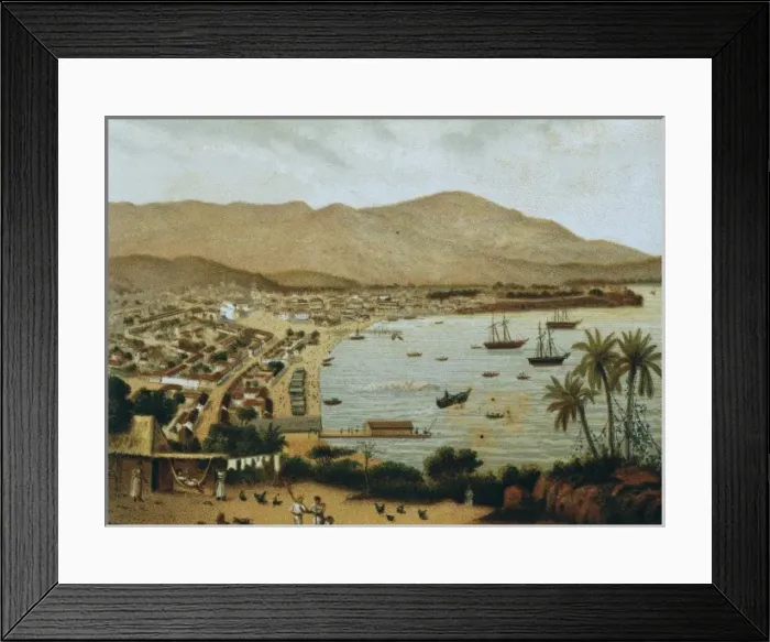 Framed Print : Mexico (19th c. ). Bay of Acapulco. Costumbrism Framed Print : Mexico (19th c. ). Bay of Acapulco. Costumbrism