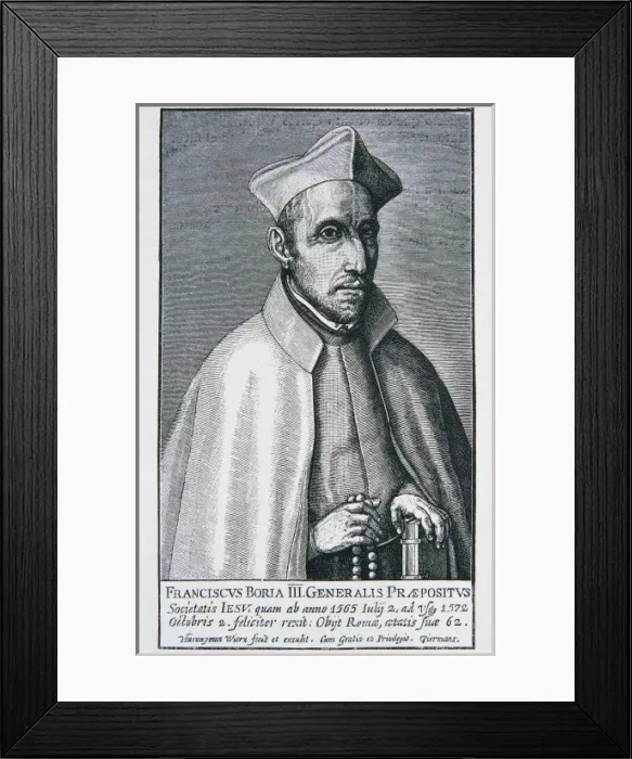 Framed Print : Borgia, Saint Francis (1510-1572). Spanish religious Framed Print : Borgia, Saint Francis (1510-1572). Spanish religious
