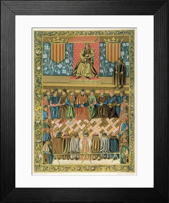 Framed Print : Spain. Crown of Aragon. Catalan General Courts Framed Print : Spain. Crown of Aragon. Catalan General Courts