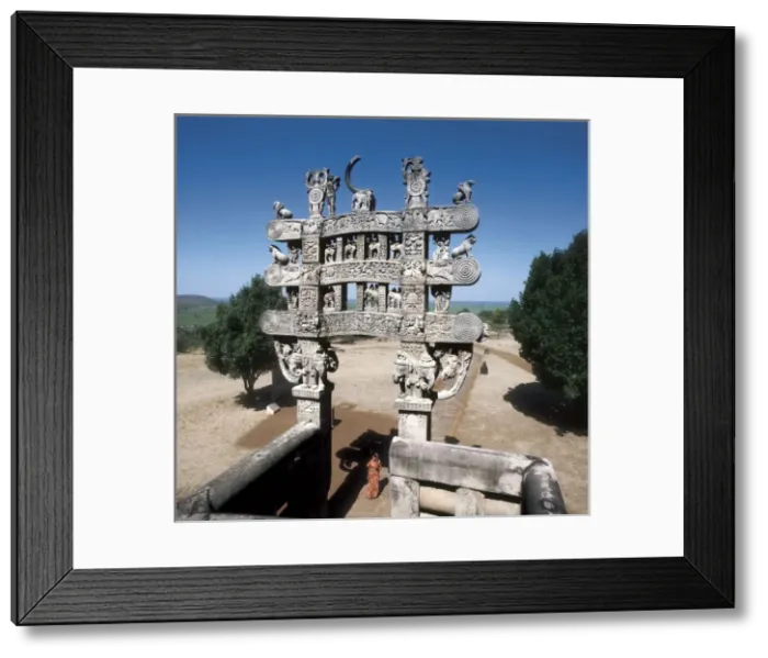 Framed Print : Great Stupa. 3rd BC. INDIA. MADHYA PRADESH. Sanchi Framed Print : Great Stupa. 3rd BC. INDIA. MADHYA PRADESH. Sanchi