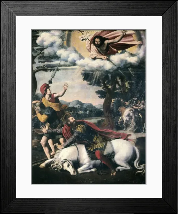 Framed Print : MAljP, Vicente (1480-1550). The Conversion of Framed Print : MAljP, Vicente (1480-1550). The Conversion of