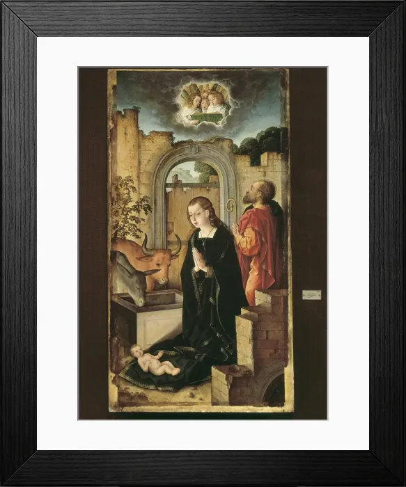 Framed Print : Juan de Flandes ( -1519). Birth. 1506. SPAIN Framed Print : Juan de Flandes ( -1519). Birth. 1506. SPAIN