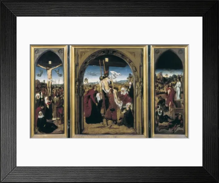 Framed Print : Bouts, Dirck. Tryptich of the Passion. 16th c Framed Print : Bouts, Dirck. Tryptich of the Passion. 16th c