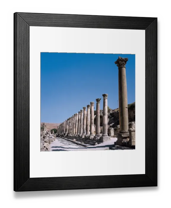 Framed Print : JORDAN. JERASH. Jerash. Ancient avenue with columns Framed Print : JORDAN. JERASH. Jerash. Ancient avenue with columns
