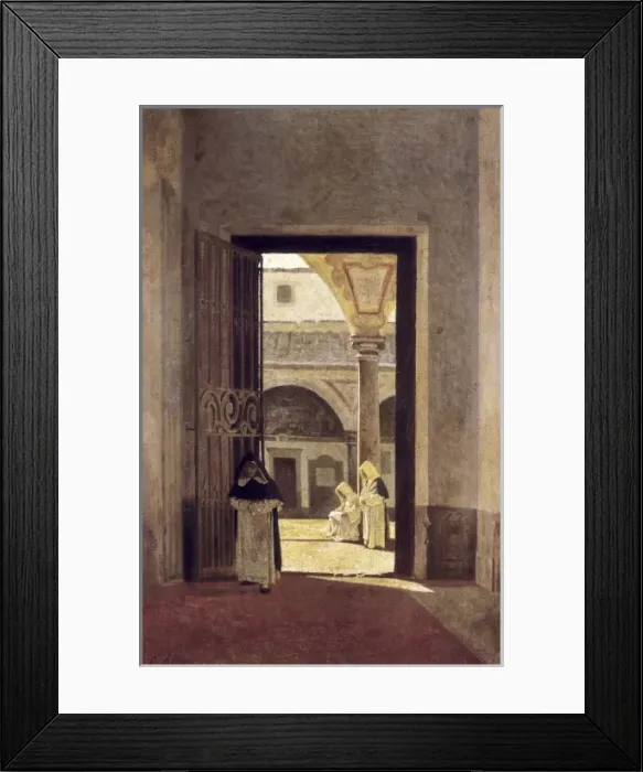 Framed Print : ABBATI, Giuseppe (1836-1868). Hallway of a Dominican Framed Print : ABBATI, Giuseppe (1836-1868). Hallway of a Dominican