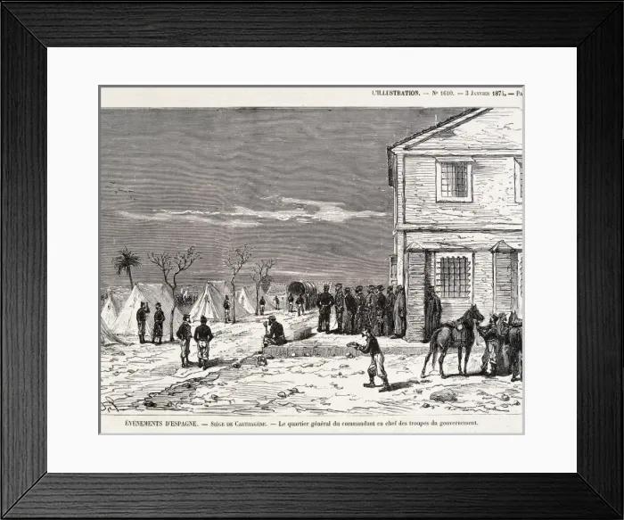 Framed Print : Spain. First Spanish Republic (1873-1874). Cant Framed Print : Spain. First Spanish Republic (1873-1874). Cant