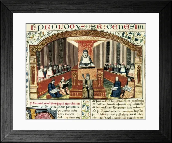 Framed Print : LYRE, Nicol᳠de (1270-1340). Theologian. Lesson Framed Print : LYRE, Nicol᳠de (1270-1340). Theologian. Lesson