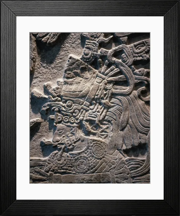 Framed Print : YaxchilᮠLintel 53. 766. Late Classic period Framed Print : YaxchilᮠLintel 53. 766. Late Classic period