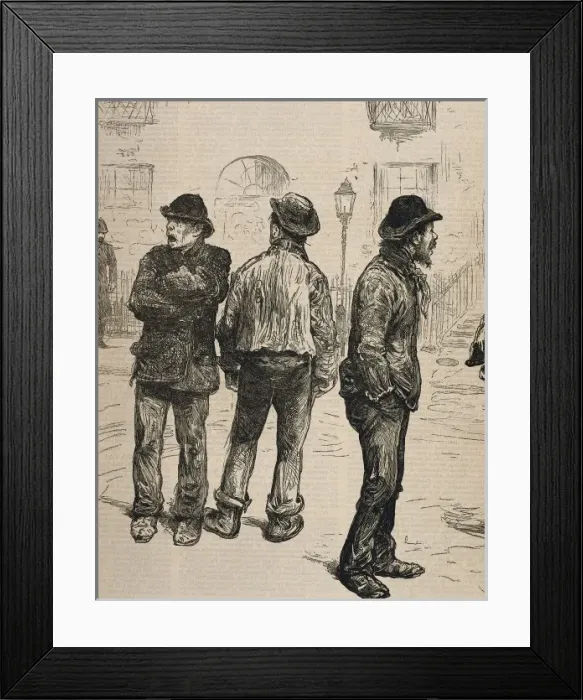 Framed Print : Unemployed workers demonstrate along London streets Framed Print : Unemployed workers demonstrate along London streets