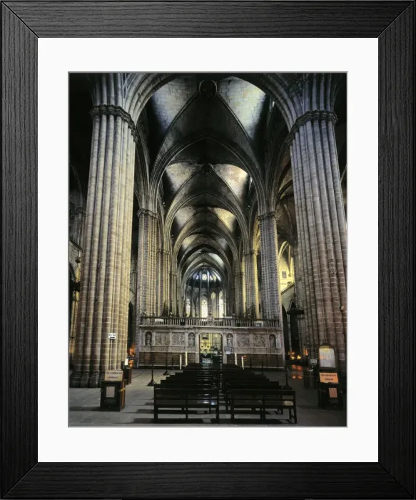 Framed Print : Cathedral of Barcelona. 13th-14th c. SPAIN. Barcelona Framed Print : Cathedral of Barcelona. 13th-14th c. SPAIN. Barcelona
