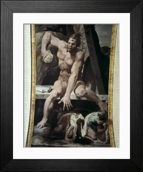 Framed Print : TIBALDI, Pellegrino (1527-1596). Escaping from Framed Print : TIBALDI, Pellegrino (1527-1596). Escaping from