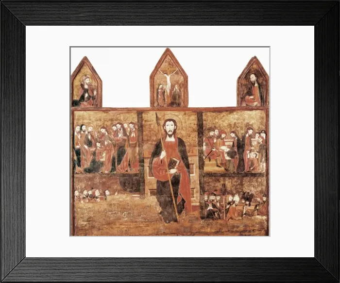 Framed Print : Altarpiece of St. s. XIV. Life scenes of St. Thomas Framed Print : Altarpiece of St. s. XIV. Life scenes of St. Thomas