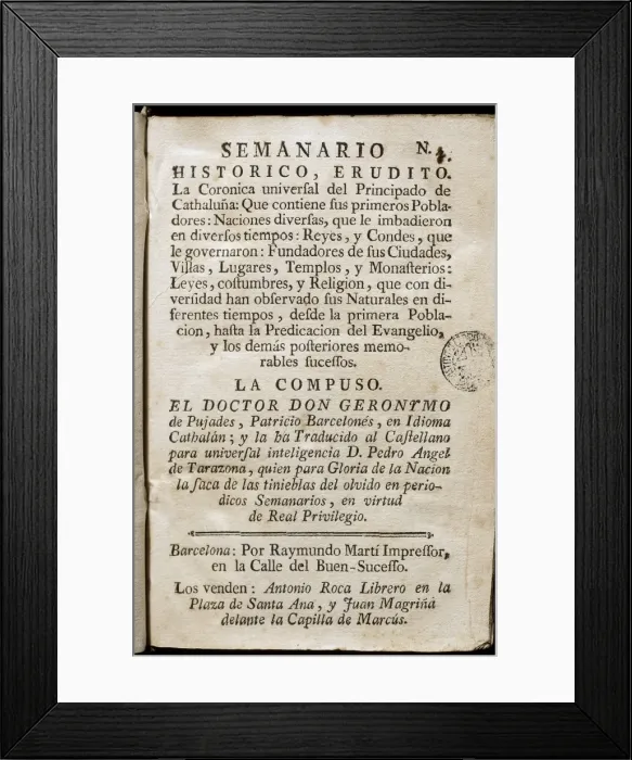 Framed Print : PUJADES, Jero (1568-1635). Soanish lawyer Framed Print : PUJADES, Jero (1568-1635). Soanish lawyer