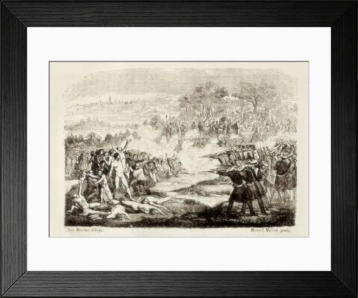 Framed Print : Spain. First Carlist War. Episode of Burjassot Framed Print : Spain. First Carlist War. Episode of Burjassot