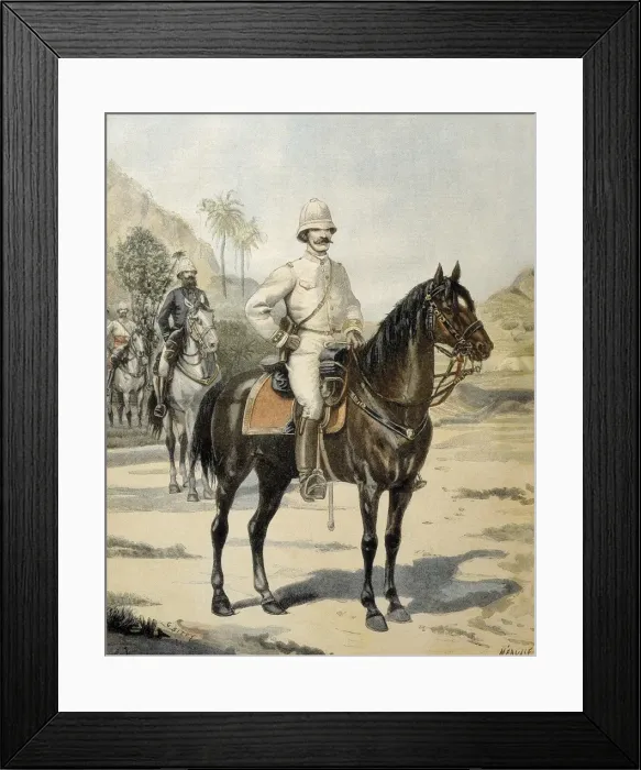 Framed Print : French general Joseph Gallieni in Madagascar Framed Print : French general Joseph Gallieni in Madagascar