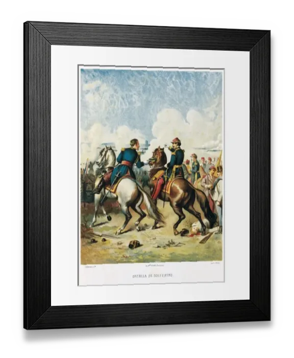 Framed Print : Italian Unification. Battle of Solferino (24th Framed Print : Italian Unification. Battle of Solferino (24th