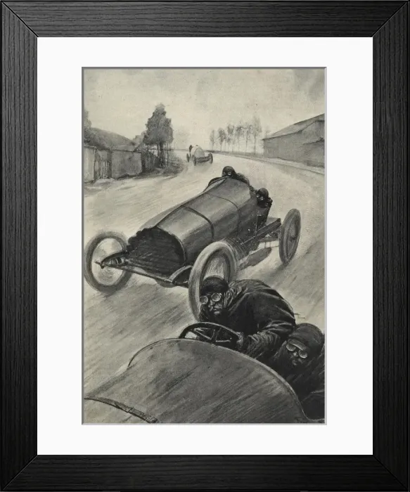 Framed Print : Auto racing (May 1904). Race for the Gordon Bennett