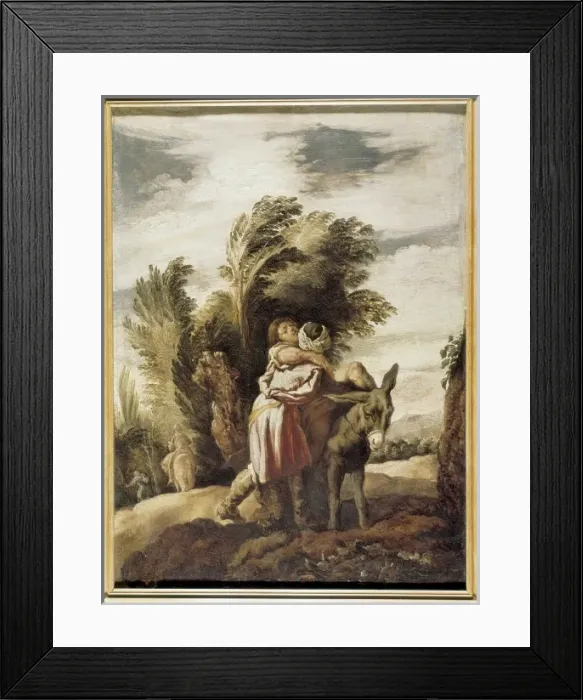 Framed Print : FETTI, Domenico (1588-1623). The Good Samaritan Framed Print : FETTI, Domenico (1588-1623). The Good Samaritan