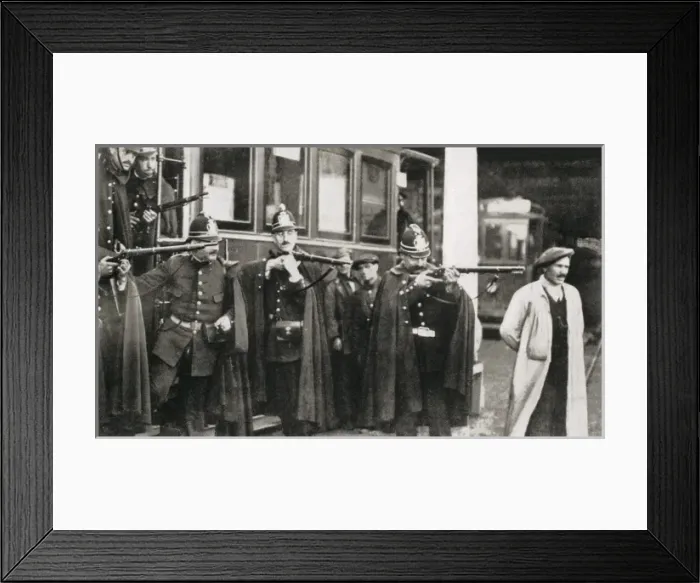 Framed Print : SPAIN. Madrid. Spain (1919). Tramway strike Framed Print : SPAIN. Madrid. Spain (1919). Tramway strike