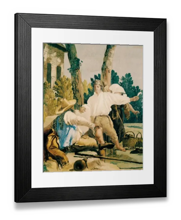 Framed Print : Peasants at rest. 1757. ITALY. Vicenza. Villa Framed Print : Peasants at rest. 1757. ITALY. Vicenza. Villa