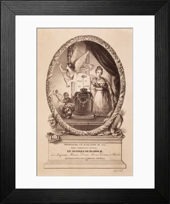 Framed Print : Spain (1837). Isabella II when she was a child Framed Print : Spain (1837). Isabella II when she was a child