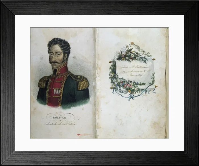 Framed Print : BOLIVAR, Sim1783-1830). Venezuelan military Framed Print : BOLIVAR, Sim1783-1830). Venezuelan military