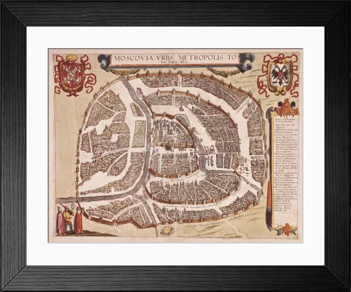 Framed Print : Map od Moscow. Engraving Framed Print : Map od Moscow. Engraving