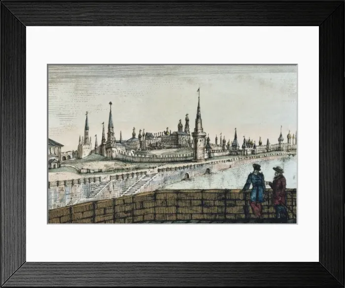 Framed Print : The Kremlin in Moscow, from the Travels by Framed Print : The Kremlin in Moscow, from the Travels by