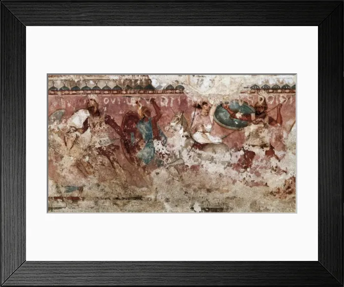 Framed Print : Sarcophagus of the Amazons. 350 -325 BC. Detail Framed Print : Sarcophagus of the Amazons. 350 -325 BC. Detail
