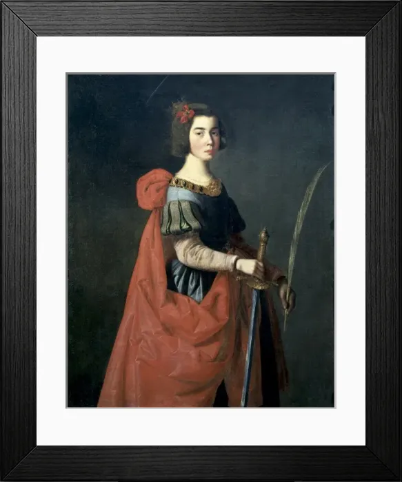 Framed Print : ZURBARAN, Francisco de (1598-1664). Saint Catherine Framed Print : ZURBARAN, Francisco de (1598-1664). Saint Catherine