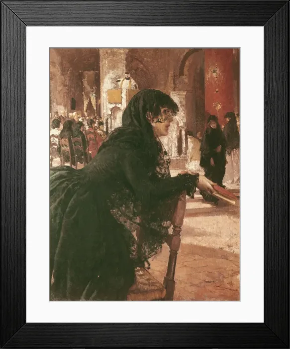 Framed Print : BIANCHI, Mos頨1840-1904). The Word of God. Impressionism