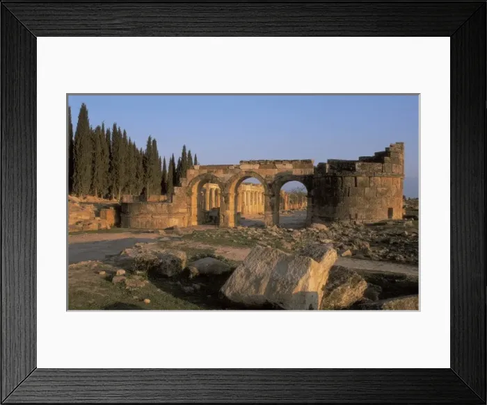 Framed Print : TURKEY. WEST ANATOLIA. DENIZLI. Hierapolis. Monumental Framed Print : TURKEY. WEST ANATOLIA. DENIZLI. Hierapolis. Monumental