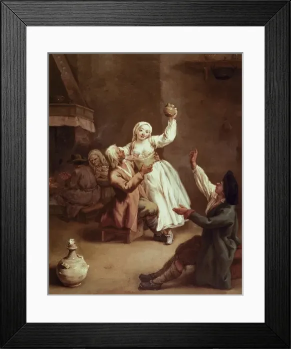 Framed Print : The Drinkers. 1750s. Oil on canvas. ITALY. Venice Framed Print : The Drinkers. 1750s. Oil on canvas. ITALY. Venice