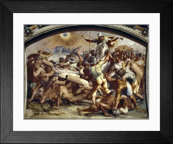 Framed Print : Raphael (1483-1520). Logge. Joshua Stopping Framed Print : Raphael (1483-1520). Logge. Joshua Stopping