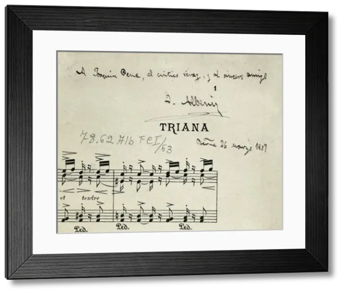 Framed Print : ALBENIZ, Isaac (1860-1909). Spanish pianist Framed Print : ALBENIZ, Isaac (1860-1909). Spanish pianist