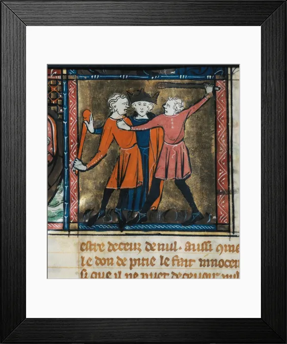 Framed Print : Doctrine chreti鮮e (13th. c). Fol. 64: Representation Framed Print : Doctrine chreti鮮e (13th. c). Fol. 64: Representation