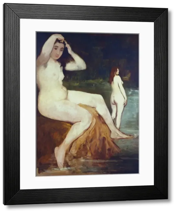 Framed Print : MANET, ɤouard (1832-1883). Bathers on the Seine Framed Print : MANET, ɤouard (1832-1883). Bathers on the Seine