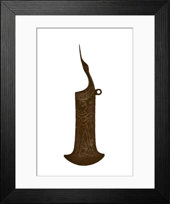 Framed Print : Bronze cutthroat razor shaped as a duck. Carthaginian Framed Print : Bronze cutthroat razor shaped as a duck. Carthaginian