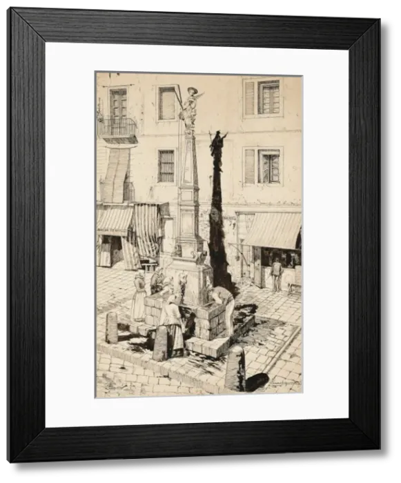 Framed Print : Barcelona (1887). Padruare. Fountain Framed Print : Barcelona (1887). Padruare. Fountain