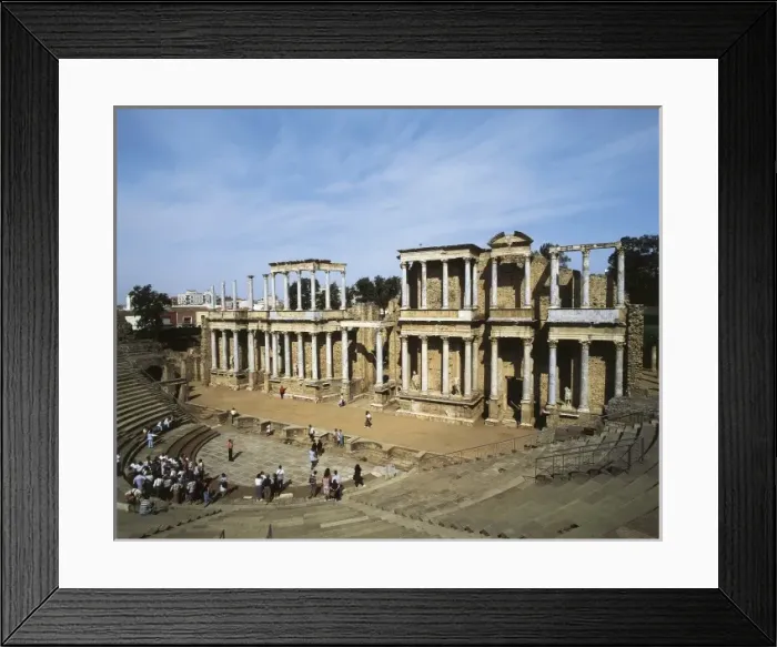 Framed Print : Roman Theatre in Merida. 16 -15 BC. SPAIN. EXTREMADURA Framed Print : Roman Theatre in Merida. 16 -15 BC. SPAIN. EXTREMADURA