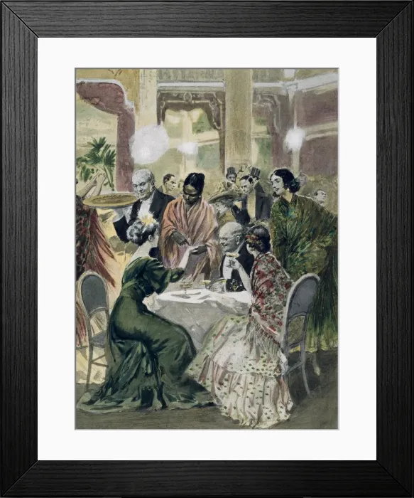 Framed Print : Making predictions in a caf頩n Montmartre, Paris Framed Print : Making predictions in a caf頩n Montmartre, Paris